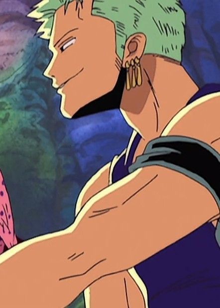 two anime characters one with green hair and the other pink