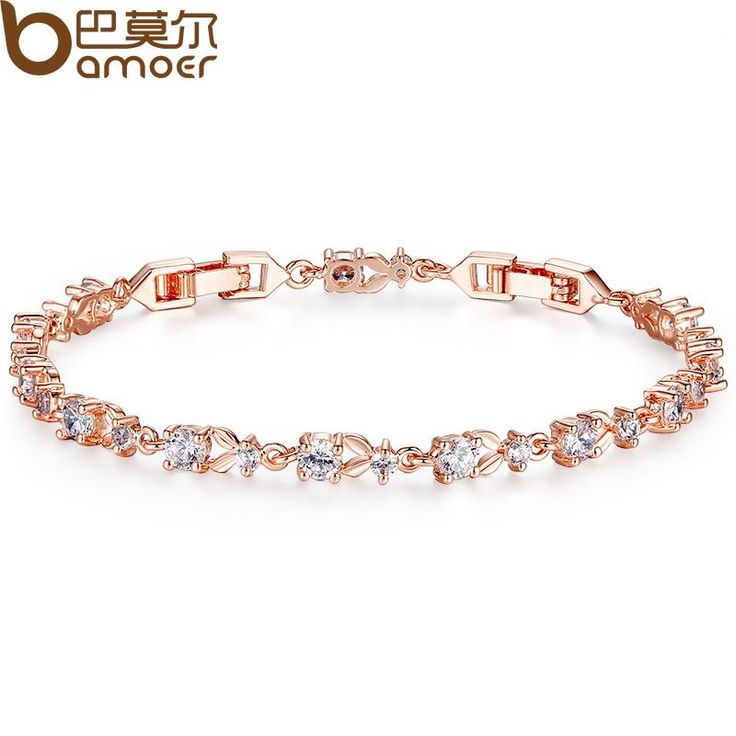 BAMOER luxury bracelet from 18K platinum plated copper and high-quality zircon crystals shining like diamonds. Specifications: Brand: Bamoer Gender: WomenItem: BraceletColor: Gold, SilverMetal Type: Copper Platinum 18K PlatedStones: High-quality Zircon crystalsLength: 19cmOccasion: Wedding / Engagement / Anniversary / Propose / Party / Gift Luxury Bracelet, Gold Armband, Gold Bracelet For Women, Rose Gold Chain, Crystal Chain, Bridal Bracelet, Rose Gold Bracelet, Gold Plated Bracelets, Charm Bangle