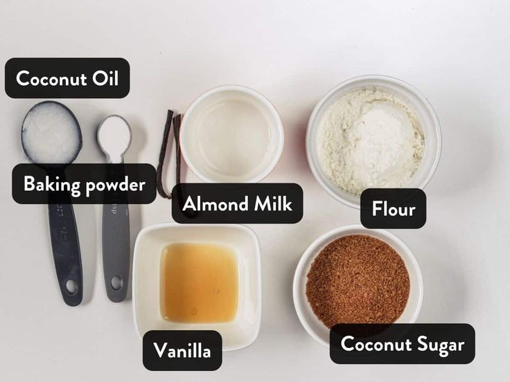 ingredients to make homemade coconut oil recipe displayed on white surface