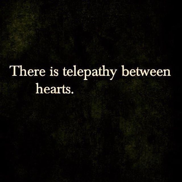 there is telepathy between hearts, and the words on it are written in white