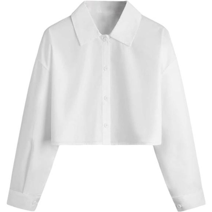 Soft Fabric: The Women Shirt Is Made Of Soft Fabric, Breathable And Skin-Friendly, Comfy To Wear All Day Solid Shirt: Long Sleeve, Button Front, Collar Neck, Shirt Blouse Crop Top Clothing Match: Casual Blouse Tops, Perfect With Jeans, Pants, Skirts Or Leggings And So On Occasions: Suitable For Any Occasions Such As Wear Casual, Daily, Travel, Leisure, Outting, Vacation, And So On Cropped White Shirt, Blouse Crop Top, Blouse Crop, Suede Tops, Crop Top Outfits, Bell Sleeve Blouse, Crop Top Blouse, Collar Blouse, Crop Blouse