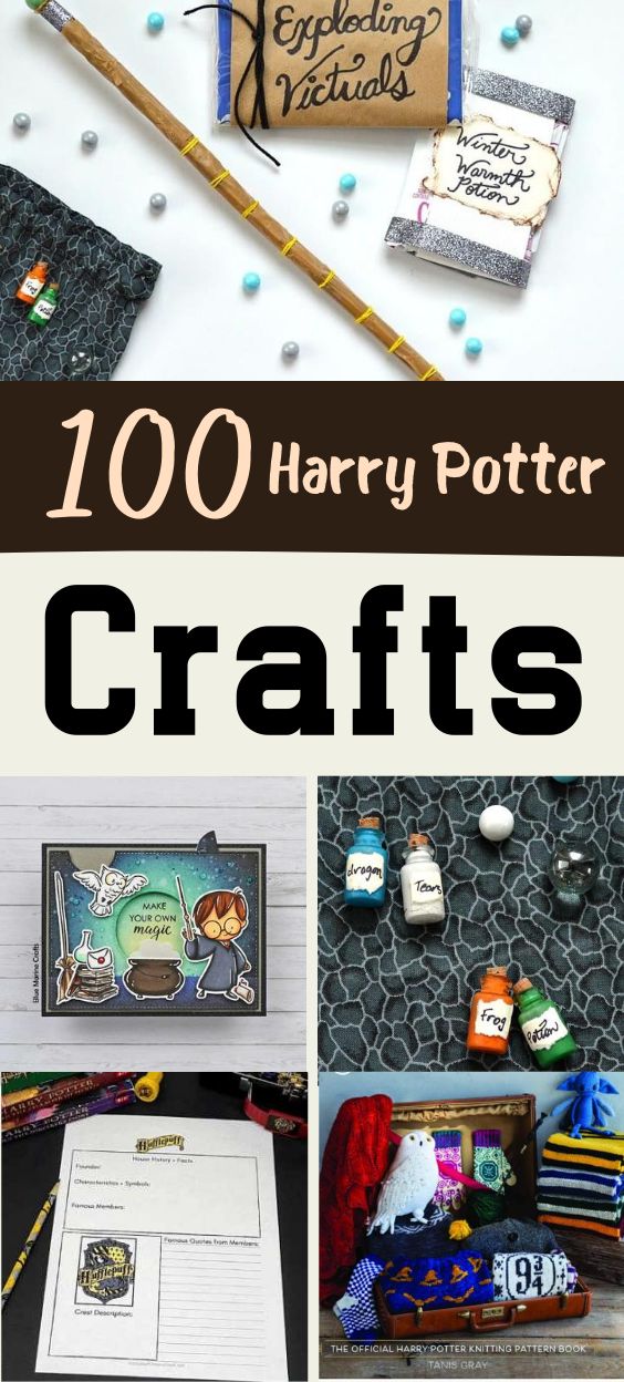 harry potter crafts with the title overlay