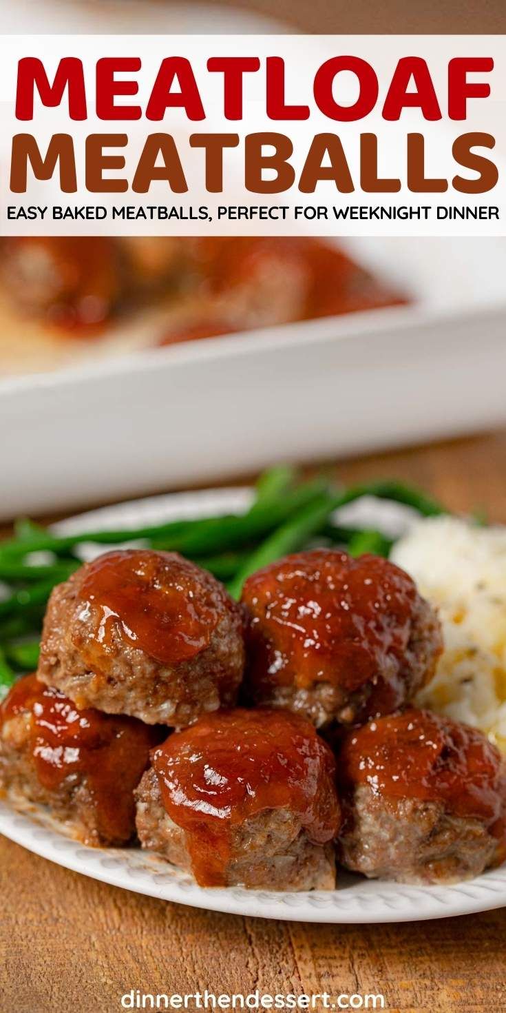 meatballs on a white plate with green beans and mashed potatoes in the background