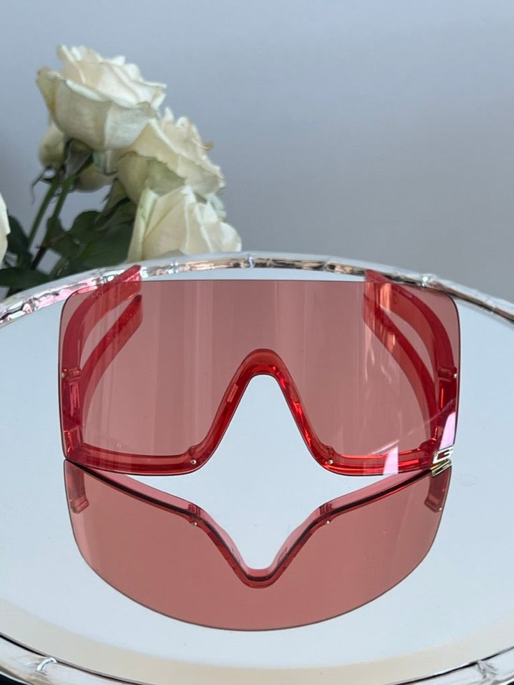 Brand new Gucci GG1631S 001 Sunglasses. Color: Red. Shape: Oversized Mask. Lens Width: 99mm. Lens Bridge: 1mm. Arm Length: 125mm. Lens Color: Tinted Red. Features: No comments needed. These speak for themselves. Made in: Italy. Retail Price: $390. Arrives in Gucci jewel-toned velvet case with matching satin pouch, cleaning cloth, and authenticity card. All items are guaranteed 100% authentic and brand new. Gucci Shield Sunglasses With Uva Protection For Summer, Gucci Shield Sunglasses With Tinted Lenses For Summer, Gucci Shield Sunglasses With Mirrored Lenses For Party, Gucci Shield Sunglasses With Uv Protection For Party, Gucci Shield Sunglasses With Mirrored Lenses For Summer, Modern Pink Shield Sunglasses For Outdoor, Modern Gucci Shield Sunglasses With Mirrored Lenses, Modern Gucci Shield Sunglasses With Uv Protection, Trendy Gucci Shield Sunglasses With Gradient Lenses