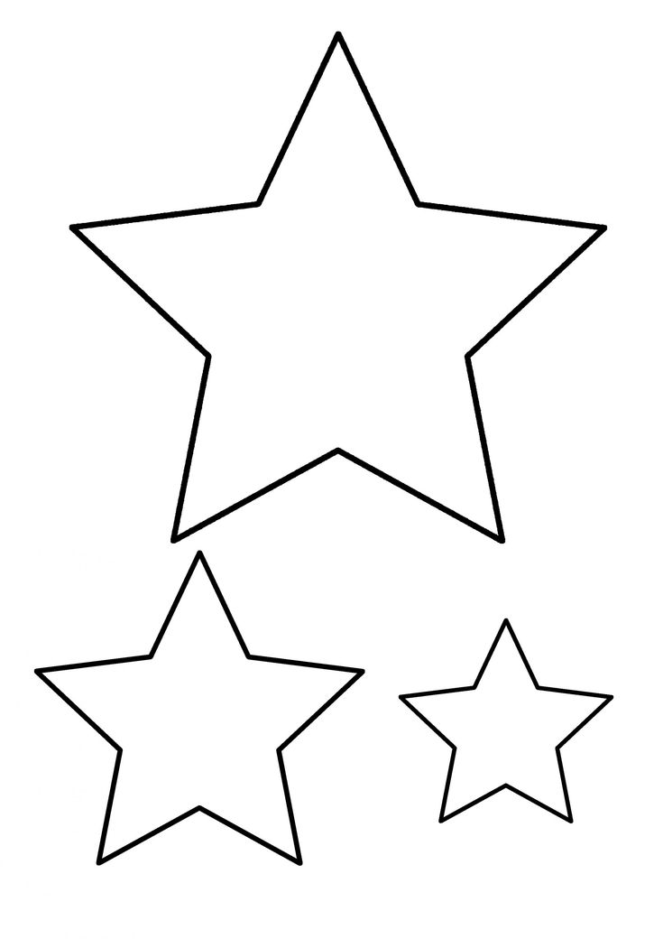 three stars are shown in black and white