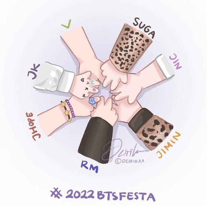 two hands are holding each other with the words suga on it and another hand that has