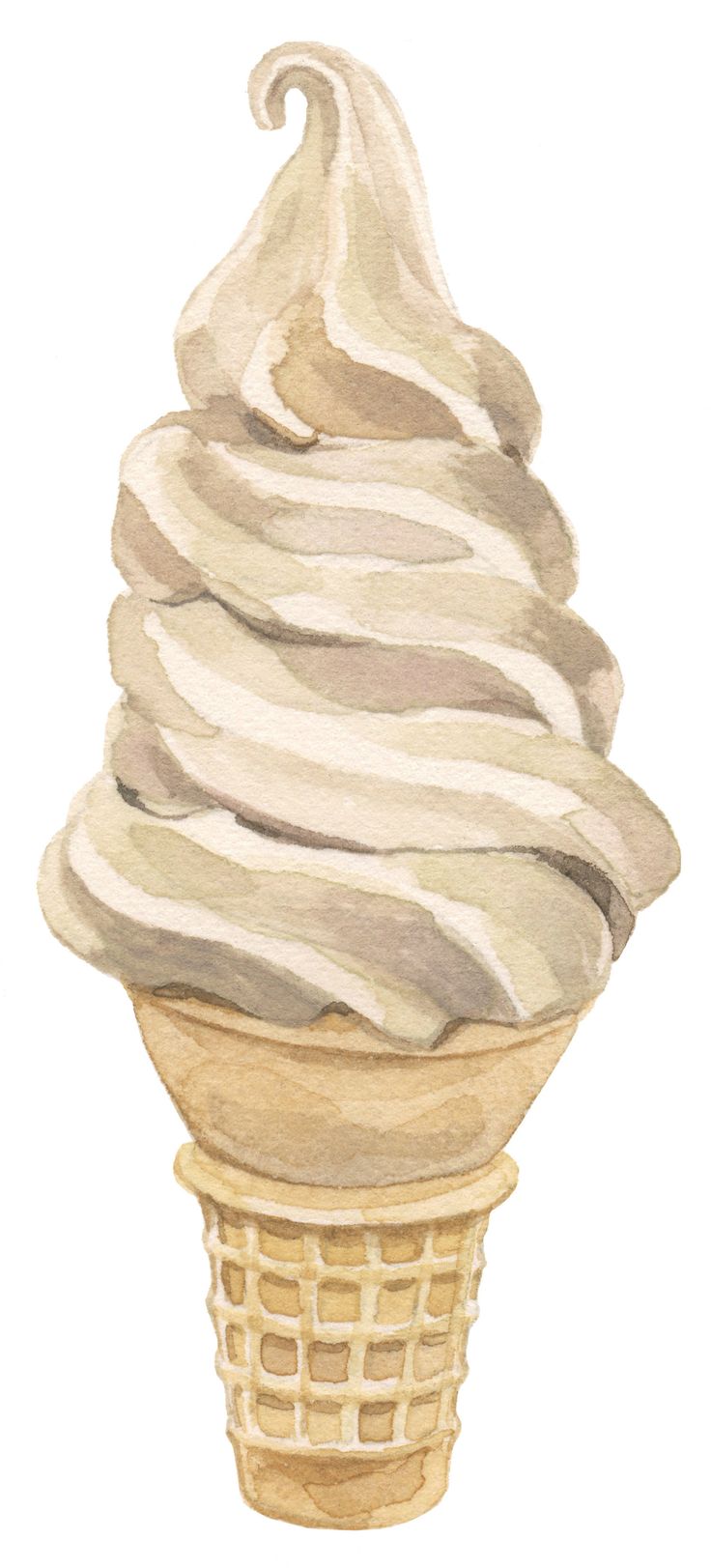 an ice cream cone is shown in this drawing