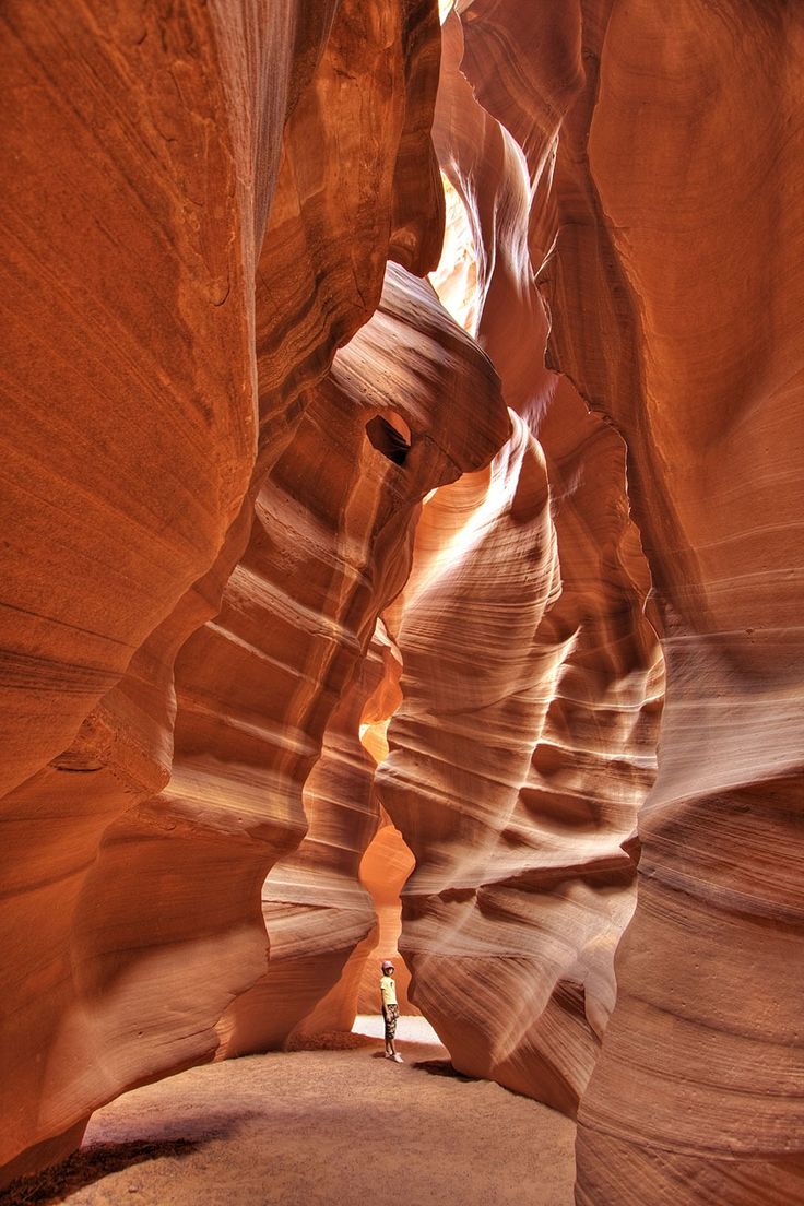 a narrow slot in the side of a canyon