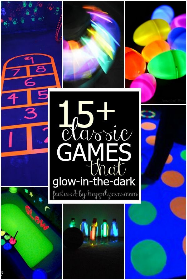 glow in the dark games and activities for kids to play with at home or school