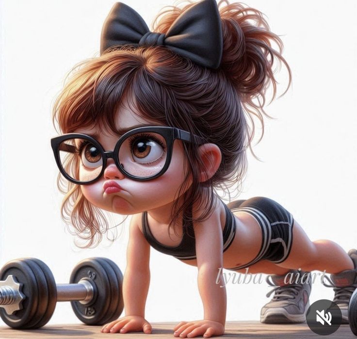 Cartoon Fitness Art, Food For Two, Big Eyes Art, Dance Like This, Cartoon Pictures, Cute Cartoon Pictures, Go To Bed, Cute Photography, Jolie Photo