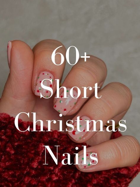 Holidays Nails Winter, Christmas Colors For Nails, Simple Christmas Nail Designs Acrylic, Diy Christmas Nails Easy Step By Step, Short Festive Nails, Nails Holiday Christmas, Christmas Easy Nails, Christmas Lights Nails Design, Nail Christmas Ideas