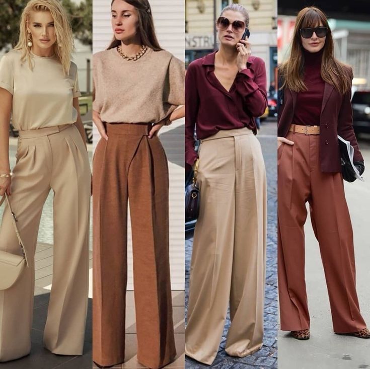 Pants Outfit Work, Marlene Hose, Wide Leg Pants Outfit, Clothing Tips, Populaire Outfits, Fashion Fail, Classy Work Outfits, Mode Chic, Stylish Work Outfits