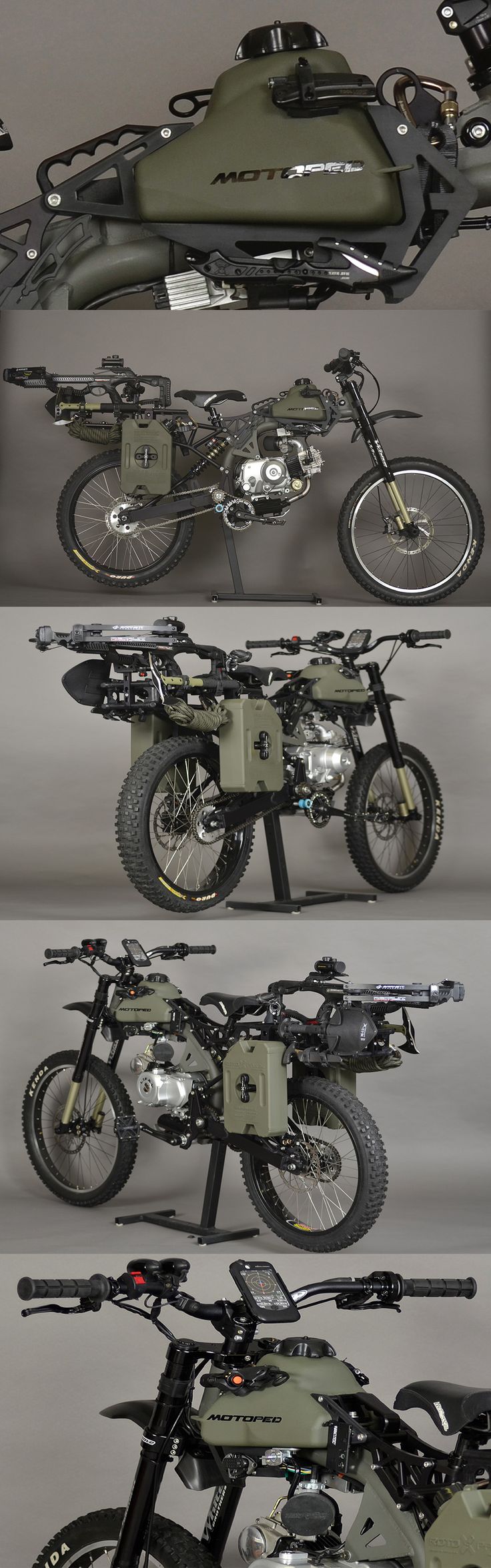 four different views of the same motorcycle