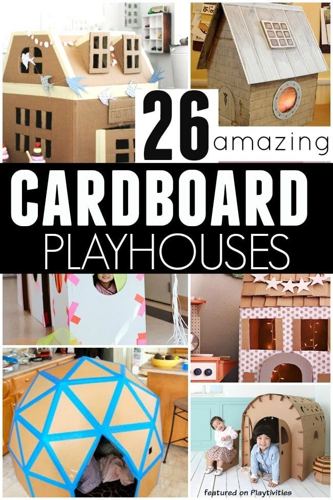 the cover of an amazing book about cardboard play houses