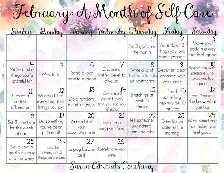 The first month of 2018 is pretty much over - which means February is here! To celebrate the month of looooove, I created a Month of Self-Care Calendar.  You can download the PDF copy below AND make... February Self Care Calendar, February Self Love Challenge, Self Care February, Monthly Self Care Challenge, February Things To Do, February Self Care Challenge, February Checklist, February Self Care, Self Care Month