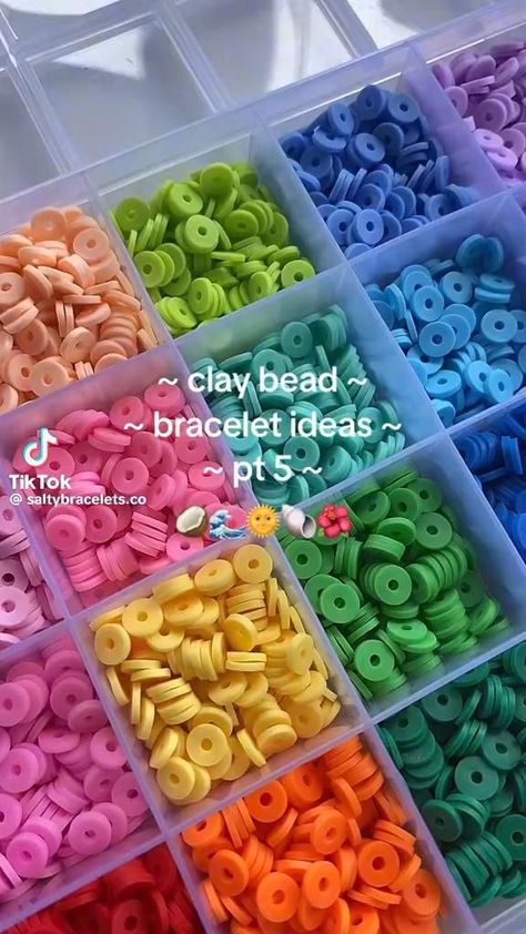 there are many different colored beads in the box