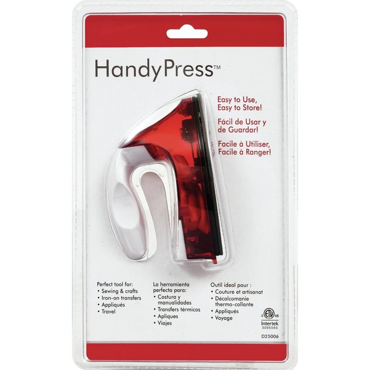 the handy press is packaged in a package