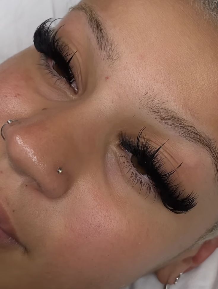 Lashes And Eyebrows, Wispy Lashes Mapping, Full Cat Eye Lash Extensions, Wispy Cat Eye, Wispy Volume Set, Lash Extensions Spiked Style, Spiky Classic Lash Extensions, Dramatic Lashes, Eyelash Extensions With Spikes