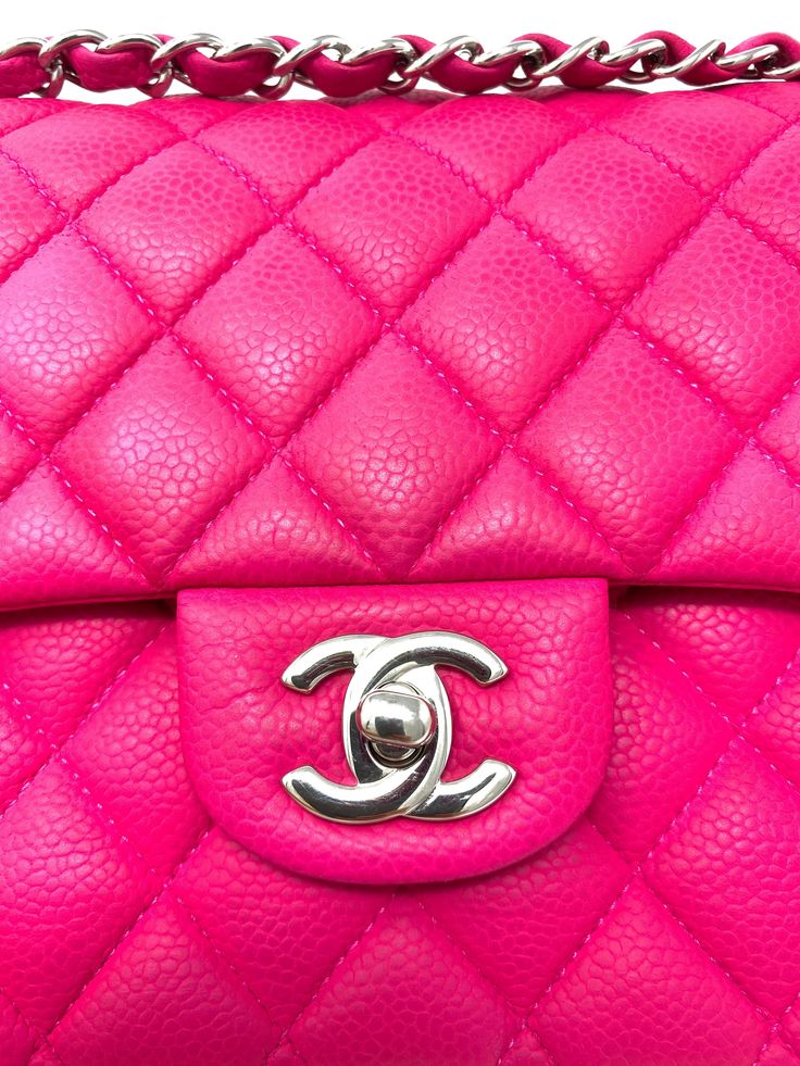 Our treasure for you. Timeless Chanel dbl flap bag. Caviar bougainvillea color leather in combination with palladium hardware. general condition. Comes with a dustbag. Hologram: 18xxxxxx (2014) Measurements: 25 x 15 x 7 cm Pink Leather Bag With Cc Turnlock Closure, Pink Formal Bags With Cc Turnlock Closure, Formal Pink Bags With Cc Turnlock Closure, Elegant Pink Double Flap Bag, Designer Pink Flap Bag With Dust Bag, Designer Pink Flap Bag, Classic Pink Flap Bag With Detachable Strap, Luxury Pink Double Flap Bag, Designer Pink Double Flap Shoulder Bag