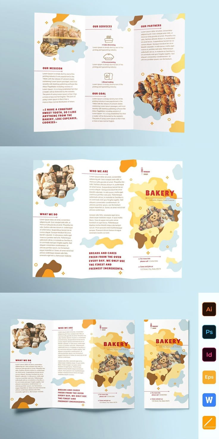 an image of a brochure with food on it