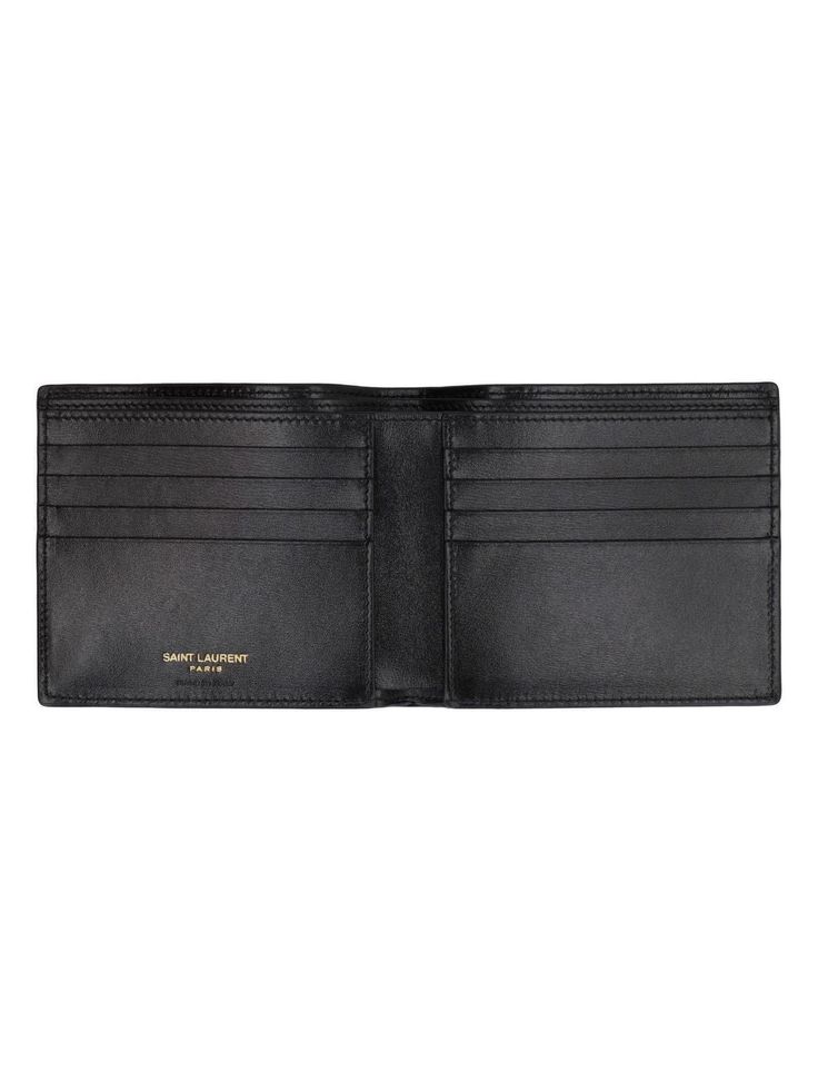 Hey there. Imagine carrying a timeless piece of Italian craftsmanship in your pocket—this wallet is as stylish as it is practical. Crafted from luxurious calfskin leather, it's perfect for those who appreciate quality and elegance without any fuss. Season: SS24 Color: BLACK Made in: ITALY Composition: 100% Calfskin Leather Department: MEN Section: ACCESSORIES Family: SMALL LEATHER GOODS Size: ONE SIZE | Saint Laurent Men's Classic Bifold Wallet in Black | Size UNICA | 60772702G0W Italian Craftsmanship, Bifold Wallet, Hey There, Small Leather Goods, Leather Goods, Timeless Pieces, Calf Skin, Saint Laurent, Composition