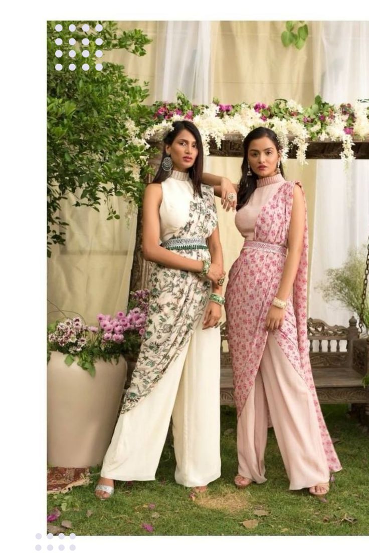 Indowestern Outfits Women, Indowestern Fashion, Indian Outfits Modern, Indowestern Dresses, Pant Saree, Wedding Outfits For Women, Trendy Outfits Indian, Indian Outfits Lehenga, Draping Fashion