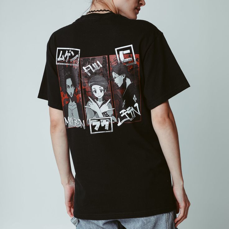 Short sleeve tee Ribbed crew neck Relaxed fit Shrink free 100% combed ringspun cotton Atsuko Exclusive Officially licensed Samurai Champloo Merchandise Japanese Lifestyle, Samurai Champloo, Retail Experience, Printed Art, Black Tee, Short Sleeve Tee, Relaxed Fit, Crew Neck, How To Wear