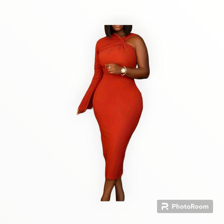 Ashley Marie Boutiques Plus Size Solid Skewed Neck One Shoulder Long Sleeve Bodycon Midi Dress. 100% Polyester And Slight Stretch. Color Tangerine Orange Not Rust Orange Like The Photo. Size 2xl(16) 3xl (18) 4xl (20) Tote 16 Knee-length Bodycon Maxi Dress For Brunch, Stretch Solid Color Midi Dress For Cocktail, Bodycon Midi Dress For Brunch, Elegant Stretch Dress For Brunch, Elegant Orange Stretch Midi Dress, Elegant Stretch Orange Dress, Solid Stretch Dress For Brunch, Elegant Orange Stretch Dress, Orange Stretch Evening Dress