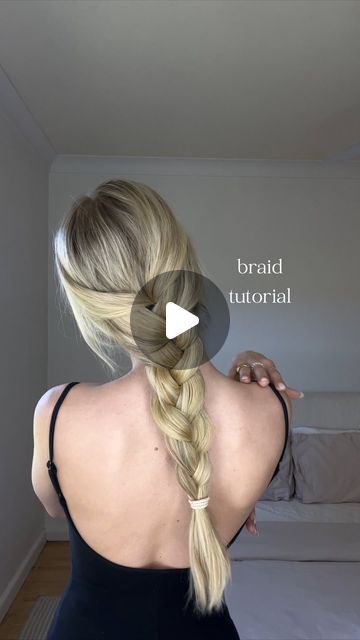 Simple One Braid Hairstyles, One Braid Tutorial, One Braid Hairstyles For School, How To Make Braids Step By Step, How To Do A Braid On Yourself, How To Plait Your Own Hair Step By Step, Easy & Quick Hairstyle Tutorials, French Plait Tutorial On Yourself, How To Braid Your Own Hair Step By Step