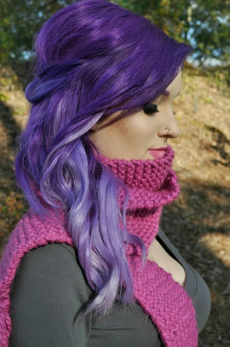 Pink Hairs Stylish Hair Colors, Hair Colour Design, Purple Ombre Hair, Hair Color Purple, Ombre Hair Color, Pastel Hair, Purple Ombre, Rainbow Hair, Crazy Hair