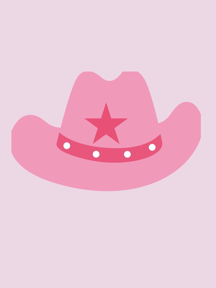 a pink cowboy hat with a star on it