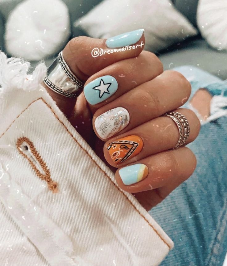 Western Nail Ideas, Nails Western, Country Acrylic Nails, Rodeo Nails, Cowboy Nails, Western Nails, Country Nails, Cute Gel Nails, Short Acrylic Nails Designs