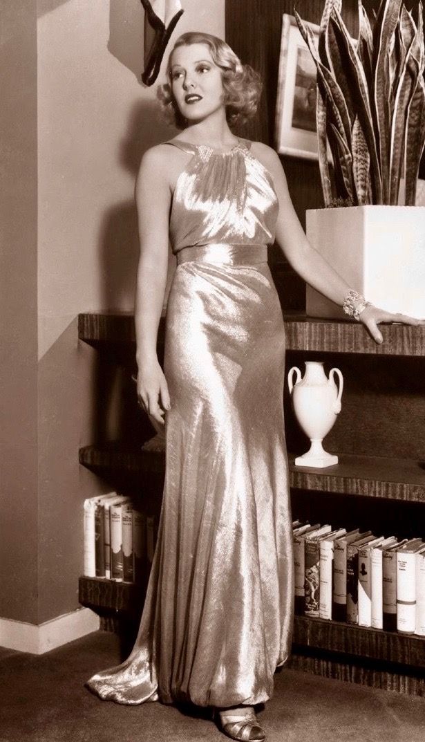 Pin by 1930s Women's Fashion on 1930s Evening Wear Gold and Silver | 1940s  fashion women, Vintage dresses, Hollywood fashion 1930 Fashion Women, Riviera Fashion, 1930s Fashion Women, 1940s Fashion Women, Jean Arthur, Vintage Fashion 1930s, Glamour Outfit, Formal Evening Wear, 1930s Dress