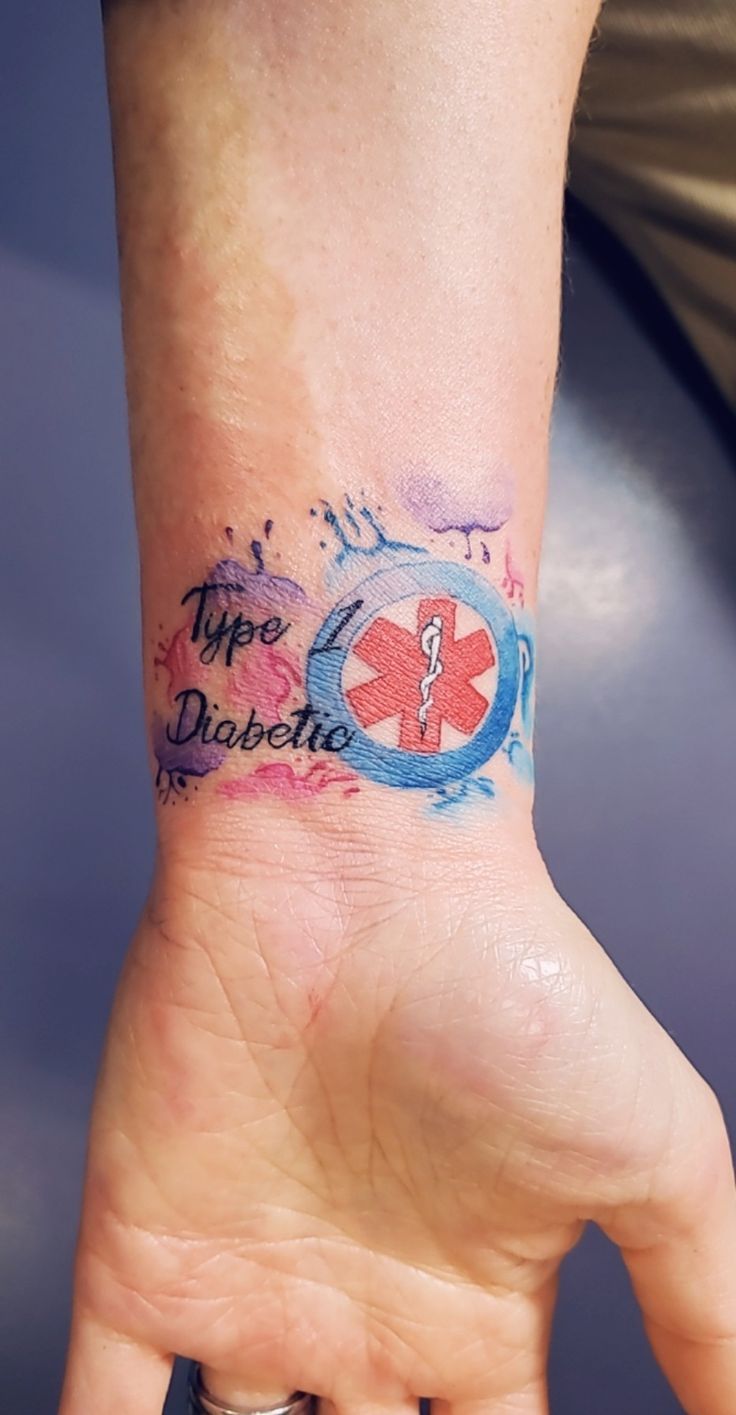 a person's hand with a small tattoo on the wrist that says top doctor