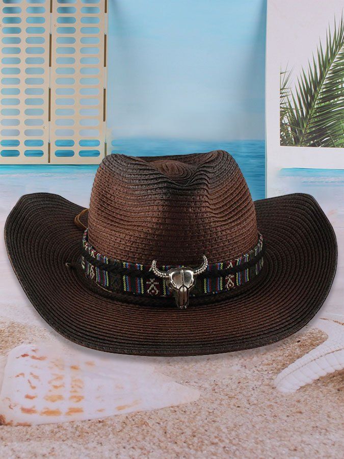 Description Material: Crochet Style: Casual/Retro/National Decoration: Lace Up Occasion: Outdoor/Indoor/Daily *The item does not include any accessories in the picture, unless stated otherwise in the product description. Size chart Size Foot Width CM INCH One-Size 56~58 22.05~22.83 Casual Brown Hat For Western-themed Events, Brown Retro Hat For Outdoor, Casual Brown Straw Hat For Western-themed Events, Vintage Brown Hats For Beach, Casual Brown Hat Bands For Rodeo, Brown Short Brim Straw Hat For Festival, Vintage Handmade Brown Hat Bands, Retro Brown Hat Bands For Summer, Vintage Brown Handmade Hat Bands