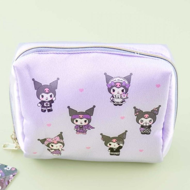 Kuromi Dress-Up Pouch - Blippo Kawaii Shop Kawaii School Cosmetic Pouch Bag, Kawaii Pencil Case With Zipper Pouch, Cute Zipper Pouch Cosmetic Bag, Cute Cosmetic Bag With Zipper Pouch, Cute Cosmetic Bag With Zipper For Daily Use, Kawaii Pencil Case With Zipper Closure, Kawaii Cosmetic Bag With Zipper For Daily Use, Kawaii Cosmetic Bag With Zipper Closure For Daily Use, Cute Cosmetic Bag With Zipper Closure For Personal Use