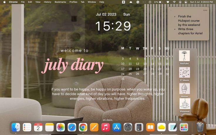 an image of a desktop screen with the calendar on it