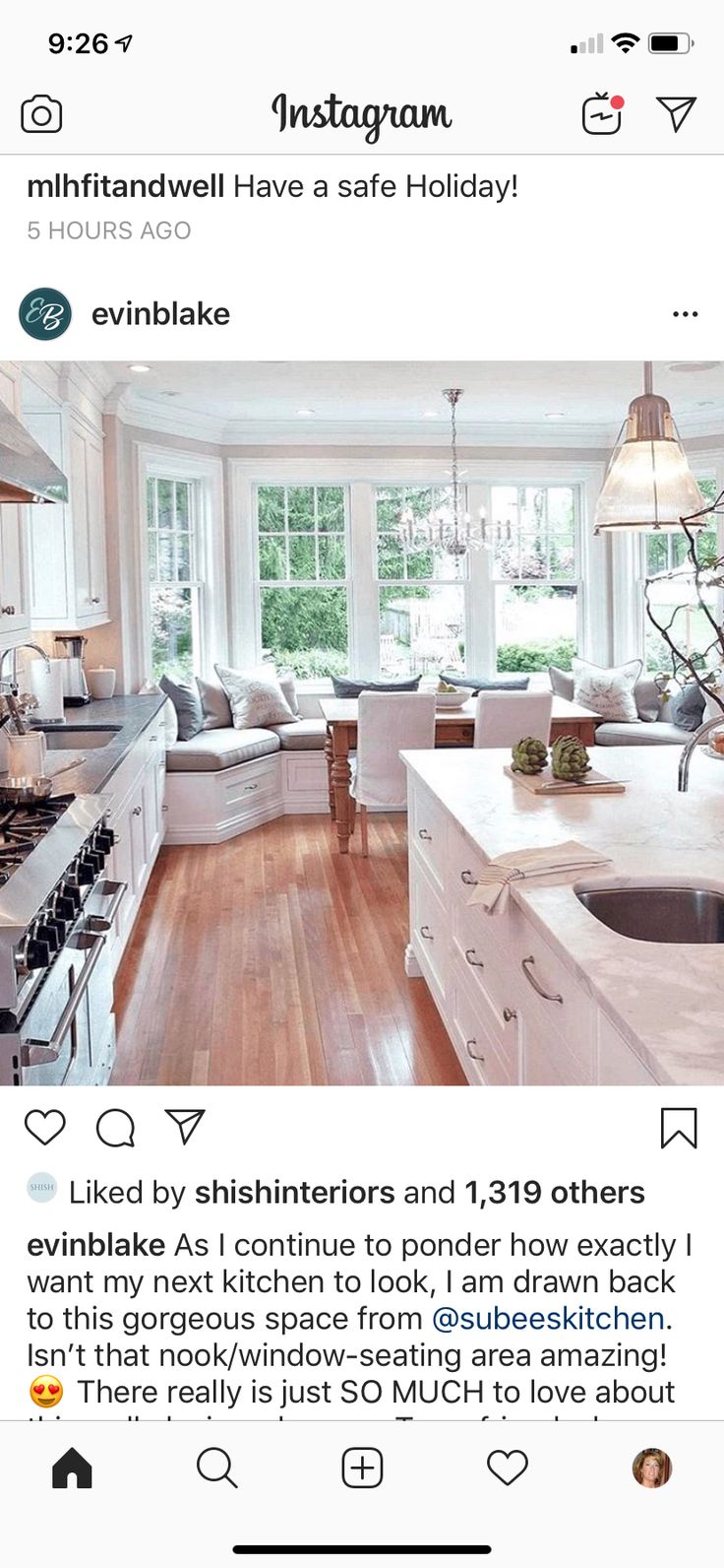 the kitchen is clean and ready to be used as a living room or dining area