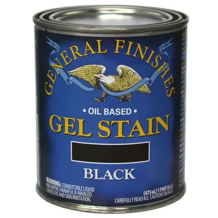 general finishes gel stain black gallon