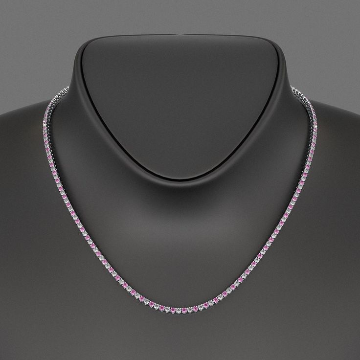 Indulge in luxury with our 4.11 Carat Natural Pink Sapphire & Lab-Grown Diamond Tennis Necklace, elegantly crafted in solid 14K/18K gold. This personalized dainty necklace shines with a captivating blend of vibrant sapphires and ethically sourced diamonds. A custom piece, perfect for adding a unique touch of sophistication to your collection. 𝐅𝐞𝐚𝐭𝐮𝐫𝐞𝐬: * 𝐌𝐚𝐝𝐞 𝐭𝐨 𝐎𝐫𝐝𝐞𝐫 * 𝐌𝐞𝐭𝐚𝐥: 𝟏𝟒𝐊 𝐆𝐨𝐥𝐝 | 𝟏𝟖𝐊 𝐆𝐨𝐥𝐝  * 𝐁𝐚𝐧𝐝 𝐂𝐨𝐥𝐨𝐫𝐬: Rose Gold, Yellow Gold & White Gold Formal White Gold Tennis Necklace With Gemstone, Luxury Gemstone Tennis Necklace, Luxury Rose Gold Tennis Necklace For Formal Occasions, Luxury Silver Gemstone Tennis Necklace, Luxury Gemstone Tennis Necklace As Gift, Luxury Gemstone Tennis Necklace Gift, Formal Silver Gemstone Tennis Necklace, Luxury Pink Diamond Necklace, Elegant Pink Tennis Necklace As Gift