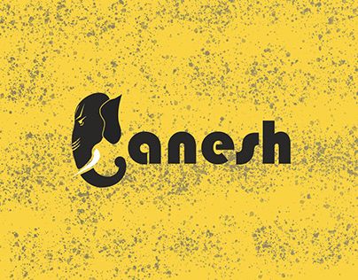 the word sanesh written in black on a yellow background