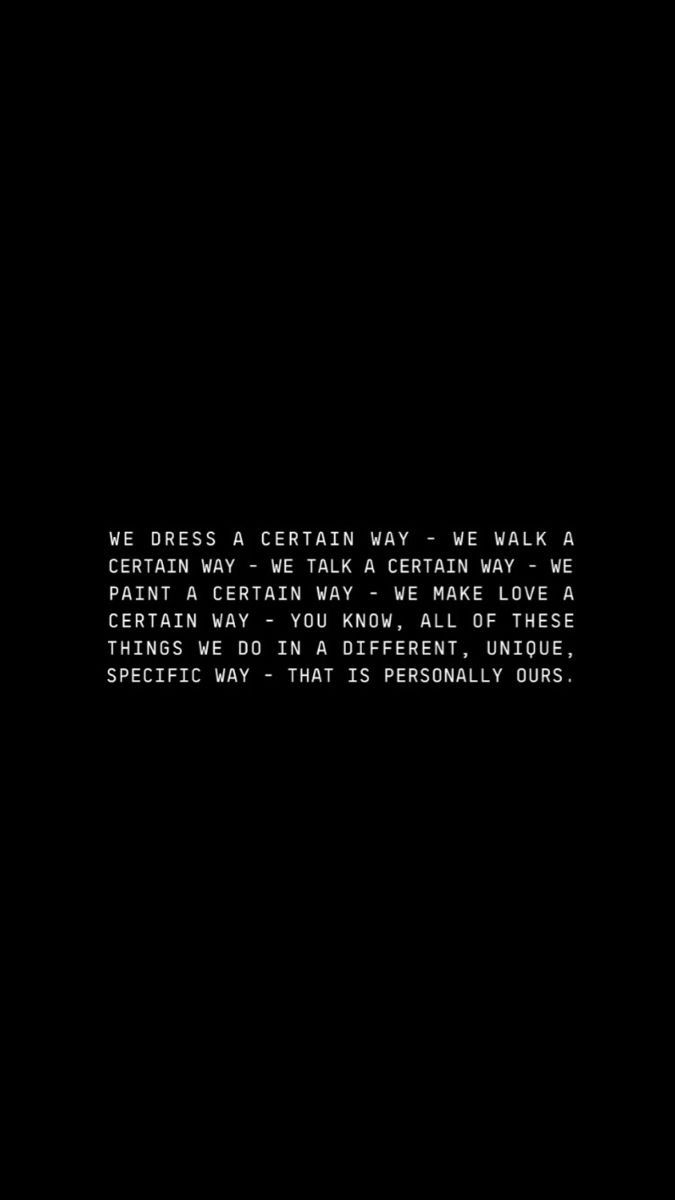 a black and white photo with the words, we dress a certain way - we walk a certain way