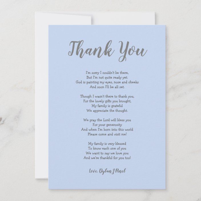 a thank card with the words, thank you on it and an image of a blue background