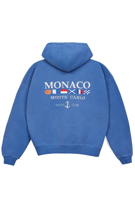 Vintage Monaco, Monaco Yacht, Heavyweight Hoodie, Hoodie Fits, Vintage Hoodies, Fleece Shorts, French Terry Fabric, Blue Hoodie, Yacht Club