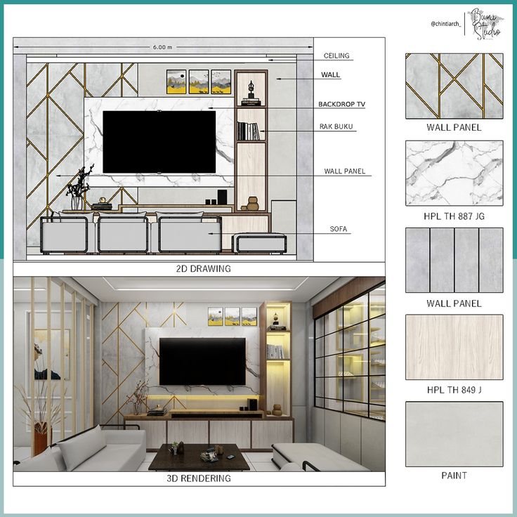 the interior design process for a living room