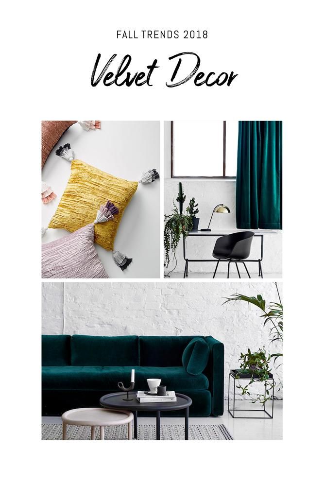 the fall trend is velvet decor