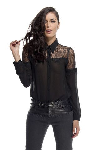 Mysterious Girl Shirt Black #fashion #style #moda #monochrome #black #white #onehoneyboutique #onlineboutique #australianstyle #australianfashion #shirt #womensshirt #seethrushirt #longsleeveshirt #lace #collar Black Fashion Style, Fashion Trend Inspiration, Australian Style, Mysterious Girl, Monochrome Fashion, Black And White Style, Girl Shirt, Lace Collar, White Fashion