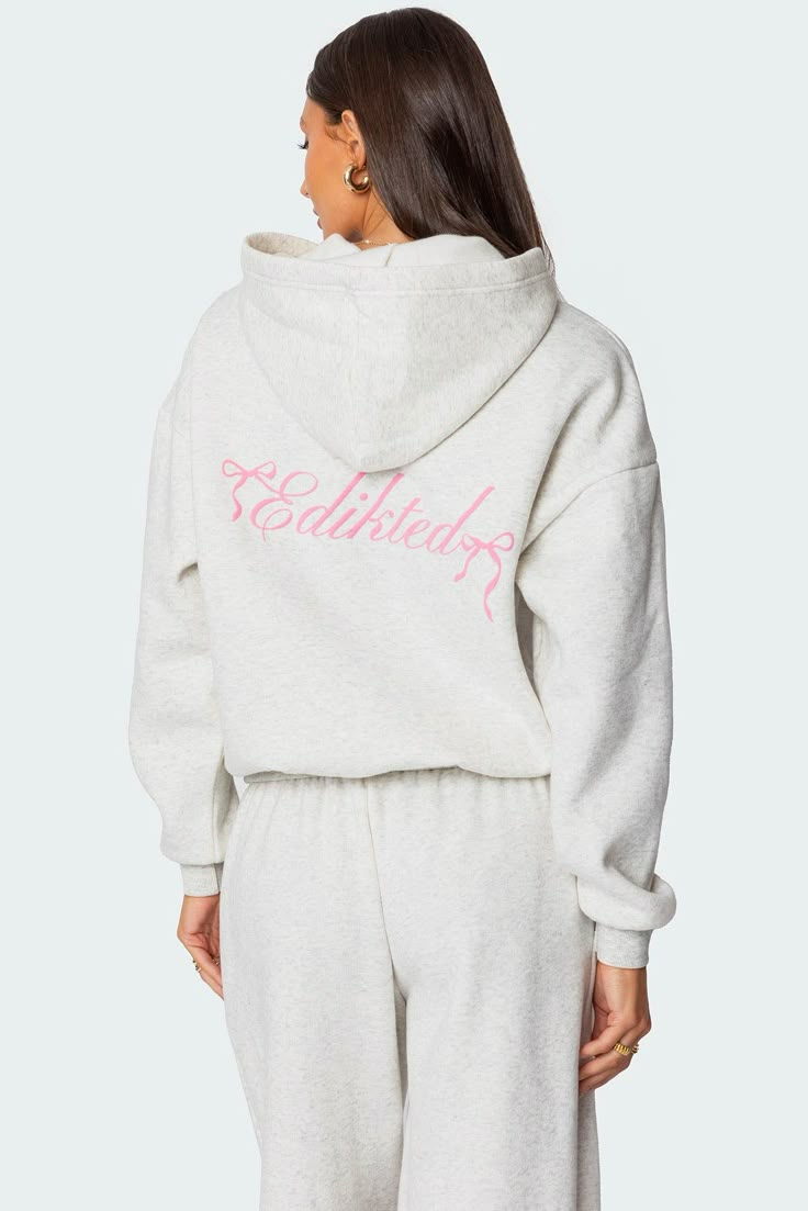 Sasha Bow Detail Hoodie Sweat Outfits For Women, Matching Sweat Set, Matching Sweats, Girly Fits, Sweat Sets, Hoodie Graphic, Trendy Hoodies, Swimwear Dress, Comfy Fits