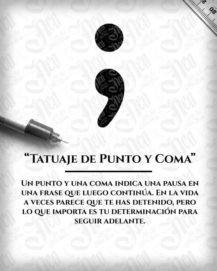 an advertisement with the words tatue de punto y coma on it