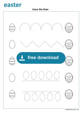 an easter themed worksheet for children to learn how to write and draw eggs